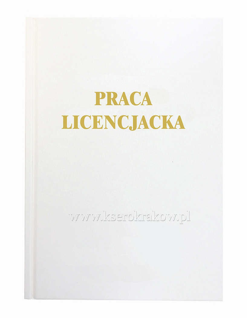 Biała Okładka PRACA LICENCJACKA A4+ (AA-C) - FHU Sezam - Ksero I Druk W ...