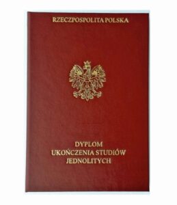 dyplom ukończenia studiów jednolitych