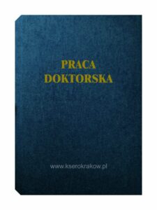 granatowy brokat praca doktorska złoty