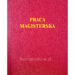 Okładka bordowa/czerwona z napisem PRACA MAGISTERSKA A4+ (AA-C)