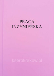 okładka różowa praca inżynierska 42