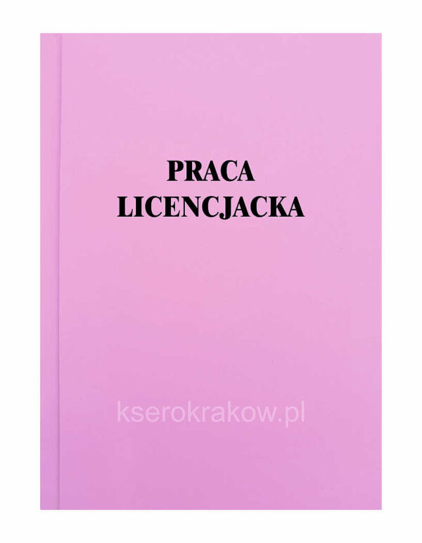 okładka różowa praca licencjacka 16