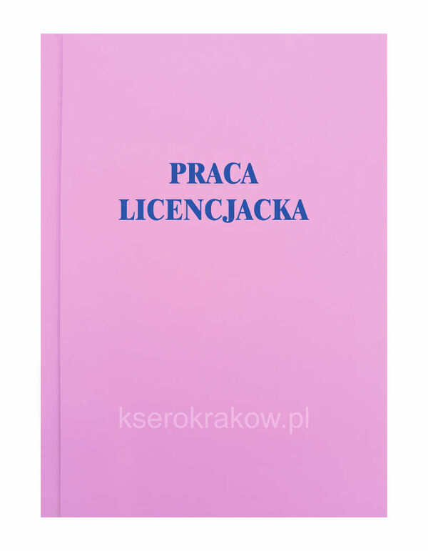 okładka różowa praca licencjacka 15