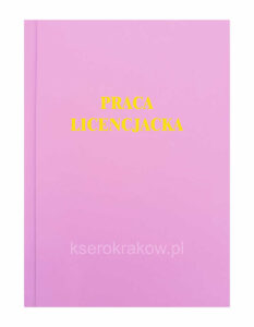 okładka różowa praca licencjacka