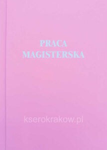okładka różowa praca magisterska
