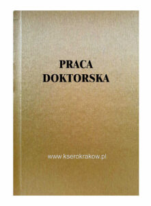 okładka złota praca doktorska czarny napis