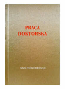 okładka złota praca doktorska czerwony napis