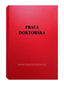 okładka czerwona praca doktorska