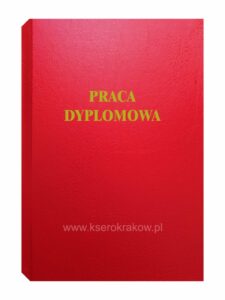 okładka czerwona praca dyplomowa