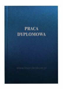 praca dyplomowa okładka techno granatowa