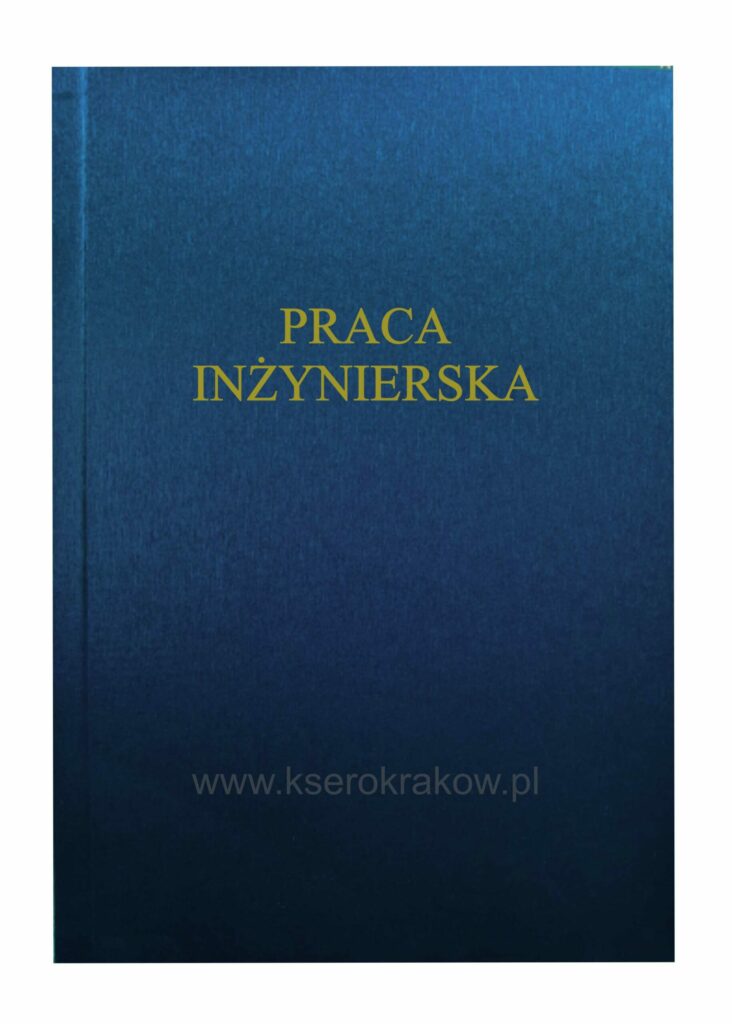 Praca Inżynierska Granatowa Metaliczna Okładka A4+ (AA-C) - FHU Sezam ...