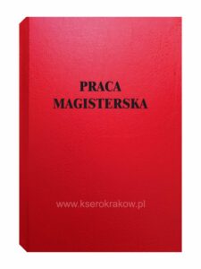 okładka czerwona praca magisterska