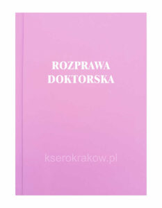 okładka różowa rozprawa doktorska