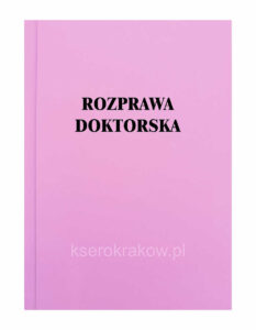 okładka różowa rozprawa doktorska