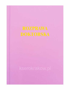 okładka różowa rozprawa doktorska