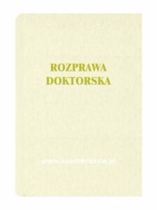 rozprawa doktorska