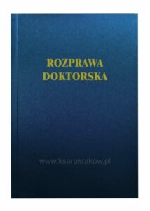 rozprawa doktorska okładka techno granatowa