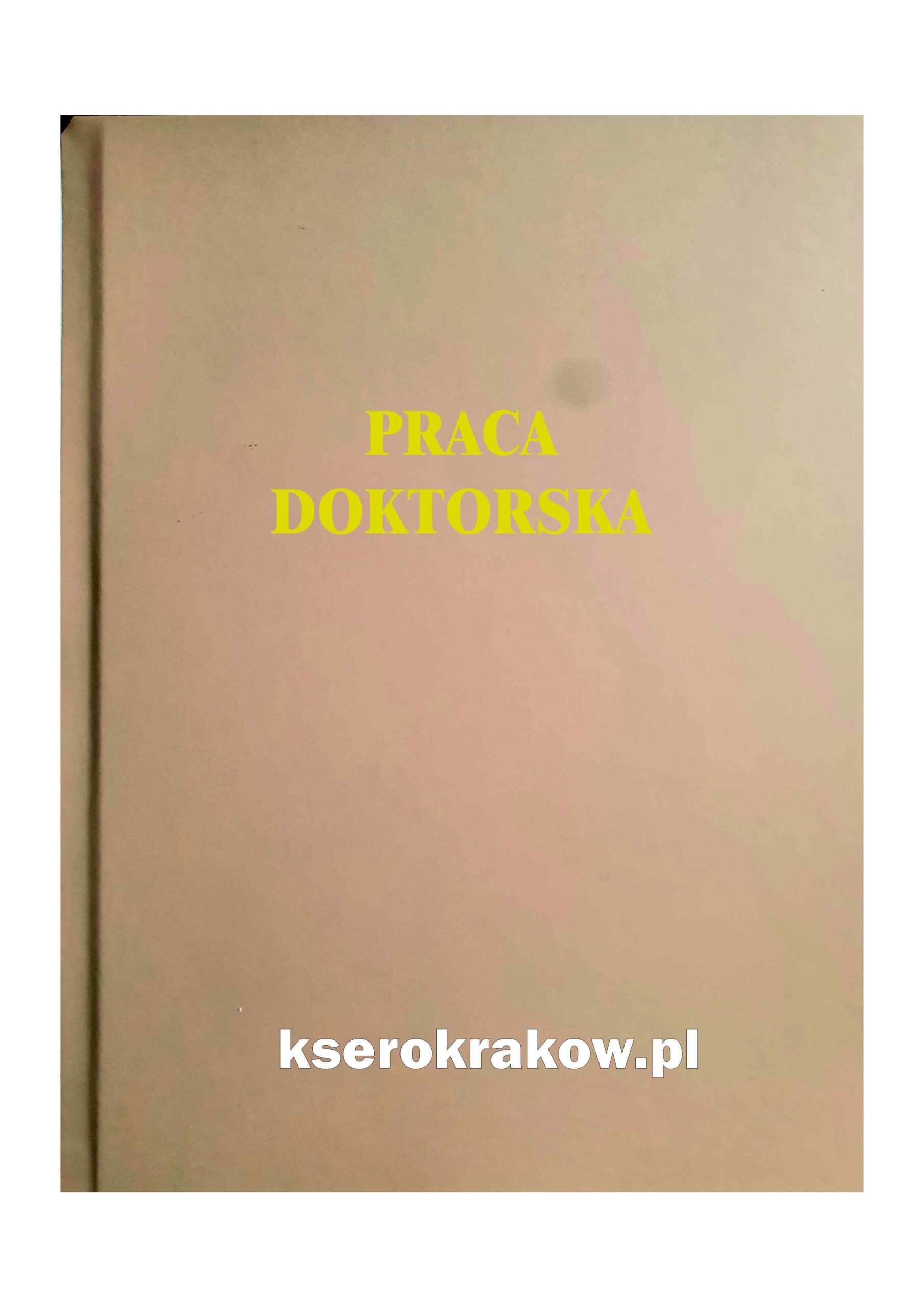 beżowa okładka do oprawy pracy doktorskiej