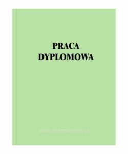 okładka jasnozielona praca dyplomowa