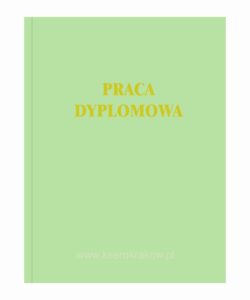 Praca dyplomowa okładka jasnozielona